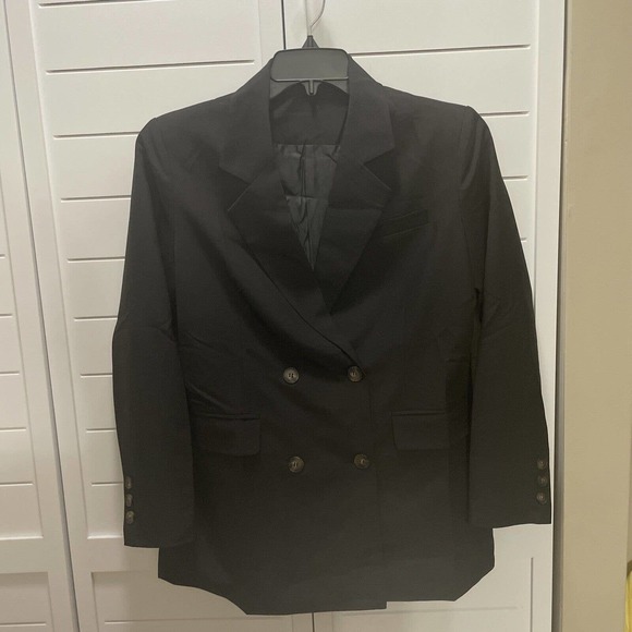 Amazon | Jackets & Coats | Womens Black Double Breasted